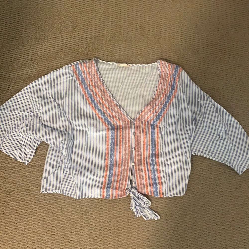 Coloured Cropped Blouse
